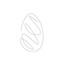 Easter egg on white background one line drawing design, vector illustration Royalty Free Stock Photo