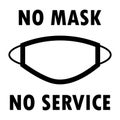 No mask no service icon design