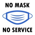 No mask no service icon design