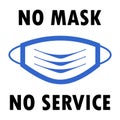 no mask no service icon design