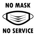 No mask no service icon design