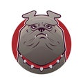 Funny bulldog logo vector illustration