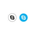 Skype logo, Skype sign, Skype icon, Skype meeting application logo