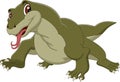 Komodo dragon cartoon Royalty Free Stock Photo