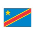 Flag of Democratic Republic of Congo Vector Icon rectangle for Africa Concepts.