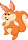 Cartoon squirrel posing with a smile Royalty Free Stock Photo