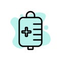 Infusion drip icon. simple line, outline and filled vector sign.