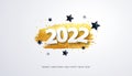 Happy New Year 2022. Vector holiday illustration