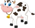 Cartoon cow posing and smile Royalty Free Stock Photo