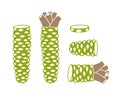 Wasabi root  logo. Isolated wasabi root on white background Royalty Free Stock Photo
