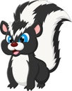 Cute skunk cartoon pose