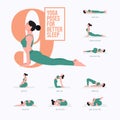 Better sleep yoga poses. Young woman practicing Yoga poses