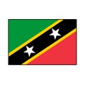 Antigua and Barbuda Rectangle Flag Vector Icon Button for North American or Caribbean Island Concepts.