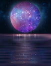 Magical cosmic moon energy healing universal energy, meditation Royalty Free Stock Photo