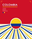 Colombia Nation Patriotic theme, vector illustration.