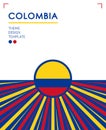 Colombia Nation Patriotic theme, vector illustration.