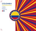 Colombia Nation Patriotic theme, vector illustration.