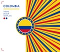 Colombia Nation Patriotic theme, vector illustration.