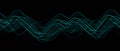 Abstract background of lines and dots, 3d rendering, Music wave, chart, clear sound, vector illustration