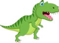 Cartoon cute dinosaur smiling pose Royalty Free Stock Photo