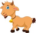 Cartoon cute goat smiling pose Royalty Free Stock Photo