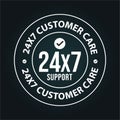 24 hour support concept premium vector icon.
