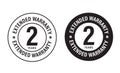 2 year extended warranty vector symbol Royalty Free Stock Photo