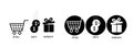 eCommerce vector icon set, shop earn and redeem