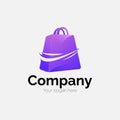 Onlineshop logo, E-commerce logotype, modern logo shop, shopping logo, purple shopping logodesign, logodesign, logo template, comm
