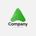 Trading app logo, Letter A logo, Green gradient, Green Arrow logo, Going Up, Application logo, Modern applicaition logotype, logod Royalty Free Stock Photo