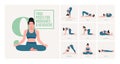 Yoga poses for migraines and headaches Royalty Free Stock Photo