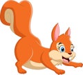 Cartoon cute squirrel posing Royalty Free Stock Photo
