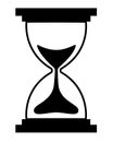 Hourglass - black white vector silhouette for logo or pictogram. Hourglass - icon or sign for identity. Silhouette. Metaphor of th