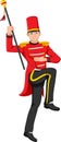 Cute boy wearing marching band leader costume Royalty Free Stock Photo