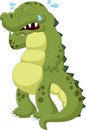 Cartoon baby crocodile crying