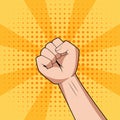 Human hand Up Proletarian Revolution vector Royalty Free Stock Photo