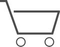 simple shopping cart logo in supermarket