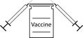 simple icons of vaccine illustrations