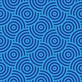Repeated abstract dark blue circle pattern Royalty Free Stock Photo