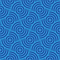 Repeated abstract dark blue circle pattern Royalty Free Stock Photo