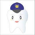 Illustration of smiling tooth caracter Royalty Free Stock Photo