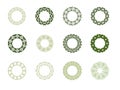 green decorative frames vector design elements set