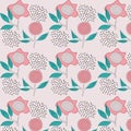 One line style flowers pattern