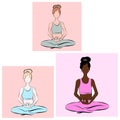 Yoga, exercise, training, philosophy, yogin,hermit, a girl does yoga,a girl in meditation, a girl is engaged in health promotion.s Royalty Free Stock Photo