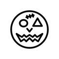 ghost emoticon icon line illustration, helloween day Royalty Free Stock Photo