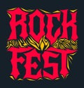 Hardcore Rock Fest Post design template Metal Festival post.