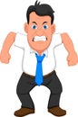 Angry boss cartoon on white background Royalty Free Stock Photo