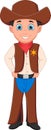 Cute boy wearing cowboy costume