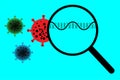 Medical illustration of mutation of COVID-19, the latest virus 2021.
