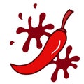 Red Chili Closeup Concept: Vibrant Illustration Perfect for Wallpaper and Poster Designs